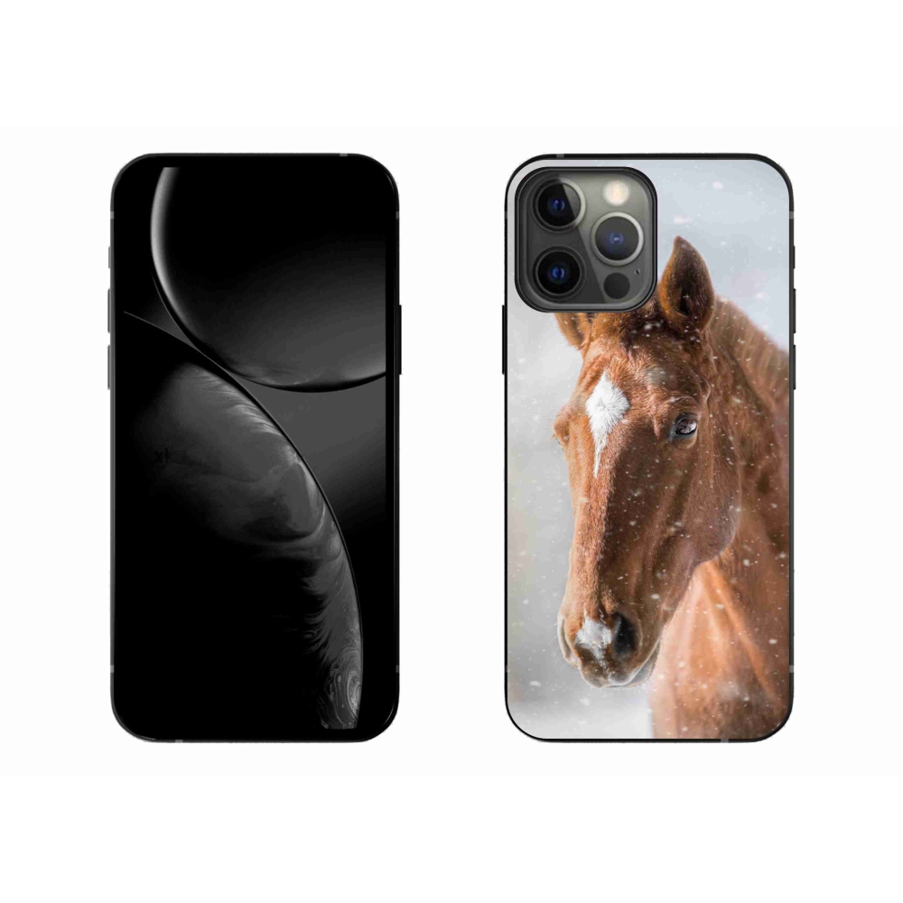 Gelový kryt mmCase na iPhone 13 Pro Max - hnědý kůň 2