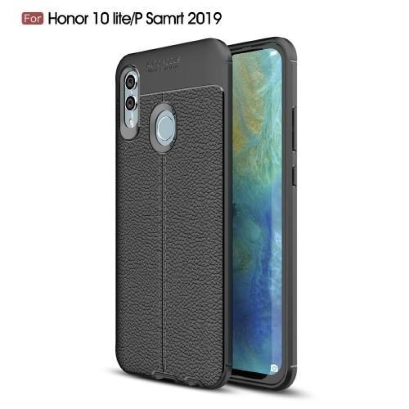 Text odolný gelový obal na mobil Honor 10 Lite a Huawei P Smart (2019) - černý