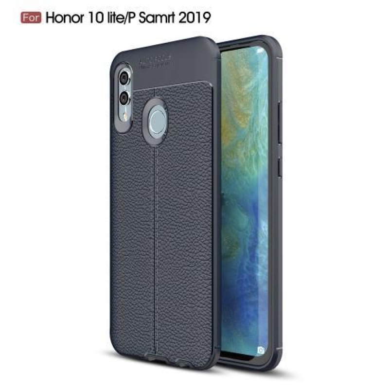 Text odolný gelový obal na mobil Honor 10 Lite a Huawei P Smart (2019) - tmavěmodrý