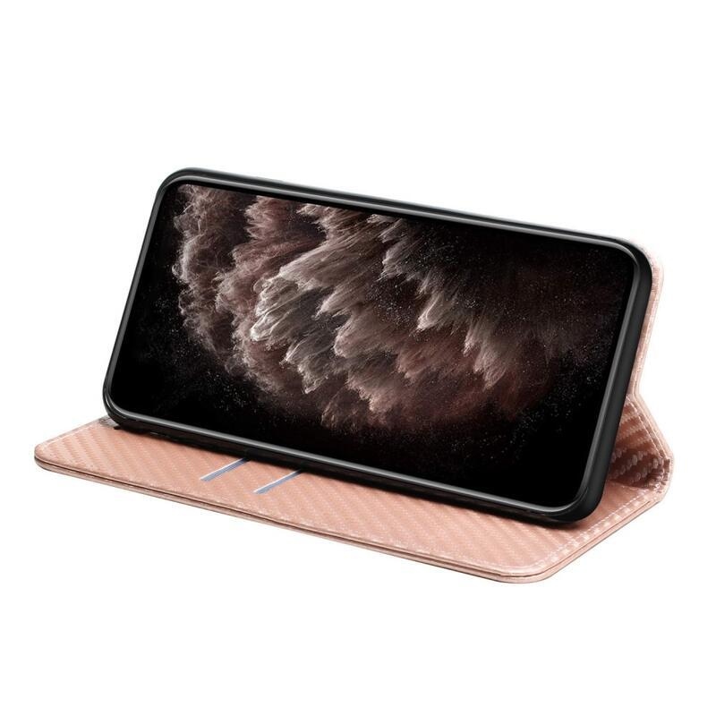 Texture knížkové pouzdro na Samsung Galaxy A14 4G/5G - růžovozlaté