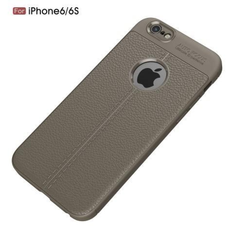 Texturované gelové pouzdro na iPhone 6 a 6s - šedé