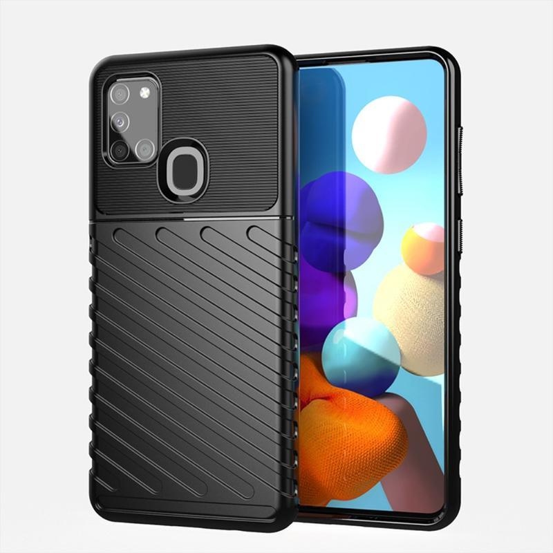 Thunder odolný gelový obal na mobil Samsung Galaxy A21s - černé