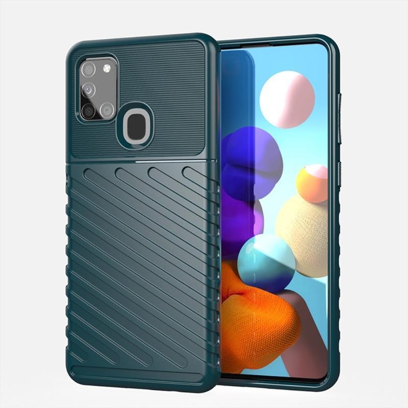 Thunder odolný gelový obal na mobil Samsung Galaxy A21s - zelené
