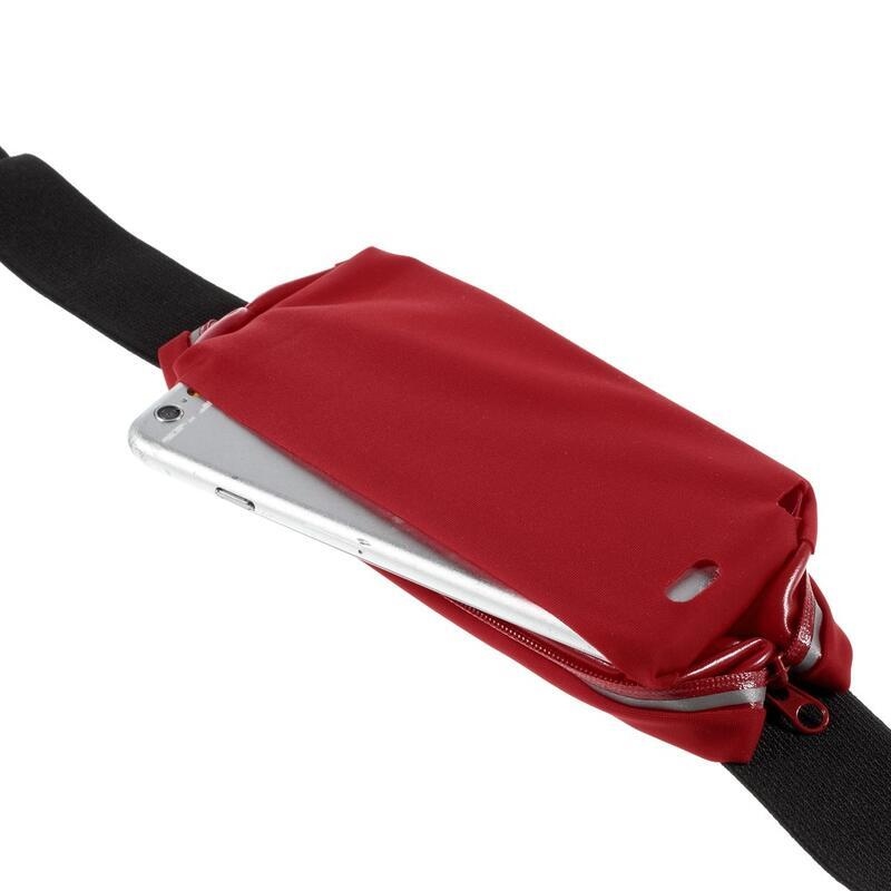 Touch sportovní kapsička kolem pasu na mobilní telefon do rozměrů 165 x 85 mm - červená