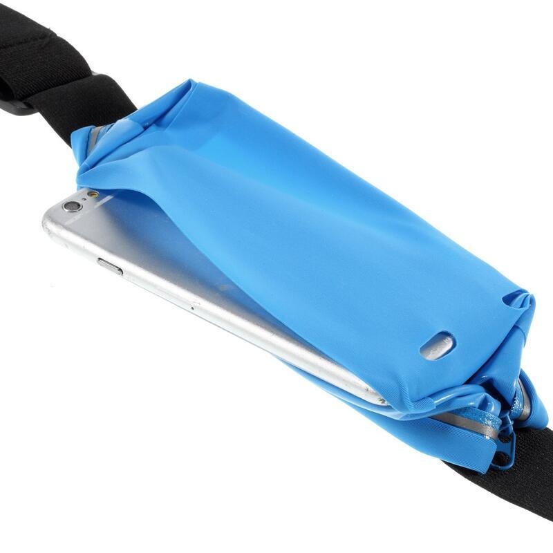 Touch sportovní kapsička kolem pasu na mobilní telefon do rozměrů 165 x 85 mm - modrá