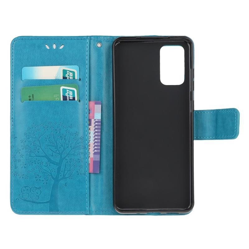 Tree PU kožené peněženkové pouzdro na mobil Samsung Galaxy Note 20/Note 20 5G - modré