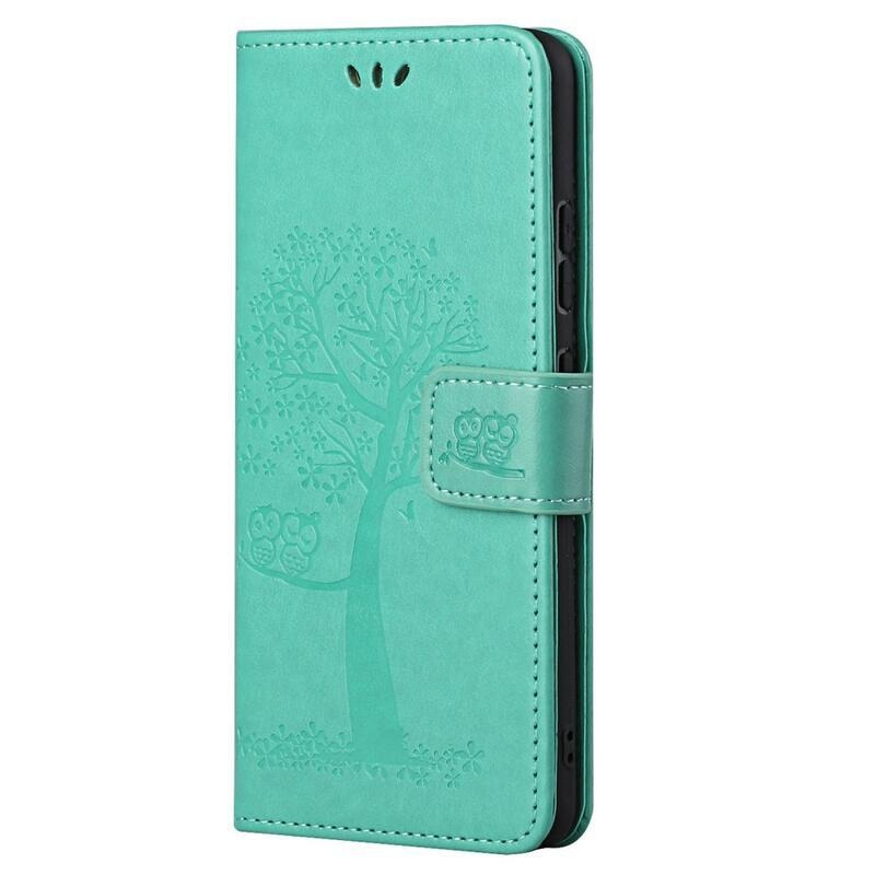 Tree PU kožené peněženkové pouzdro na mobil Xiaomi Redmi Note 11 Pro 4G - zelené