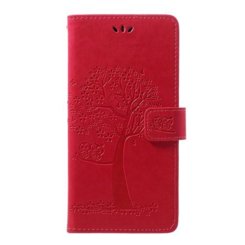 Tree PU kožené peněženkové pouzdro pro Samsung Galaxy A70 - rose