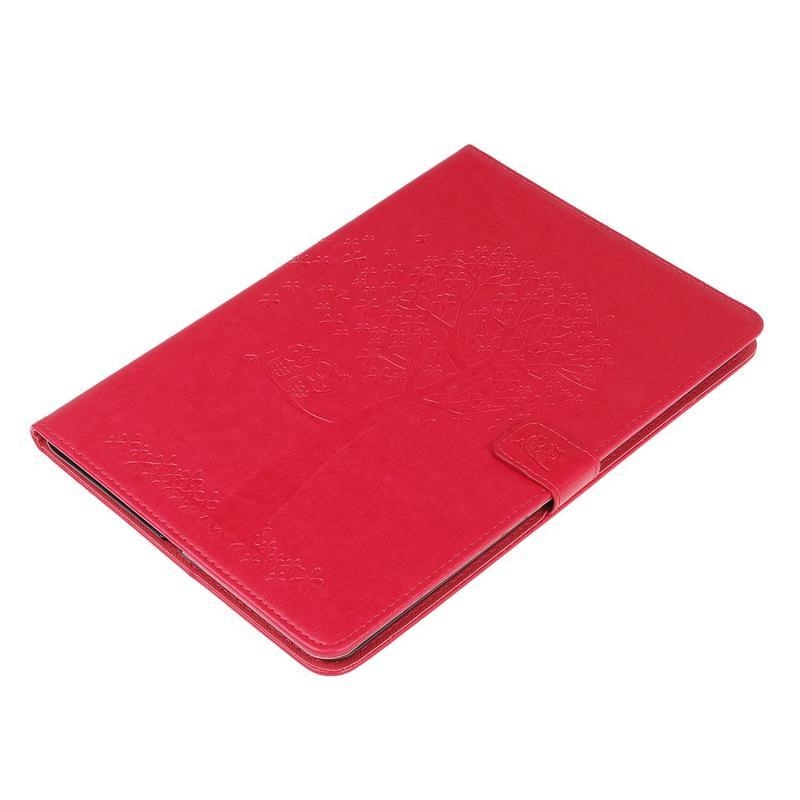 Tree PU kožené pouzdro pro tablet Samsung Galaxy Tab S6 Lite - červené