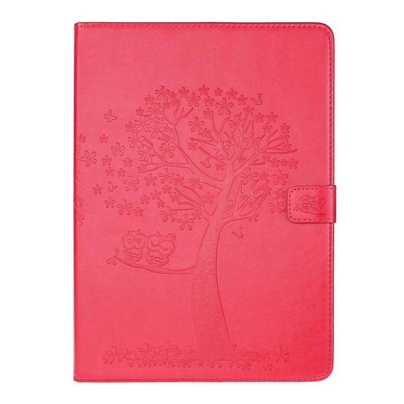 Tree PU kožené pouzdro pro tablet Samsung Galaxy Tab S6 T860/T865 - červené