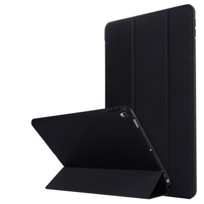 Trifold polohovací PU kožené pouzdro na iPad Pro 10.5 - černé