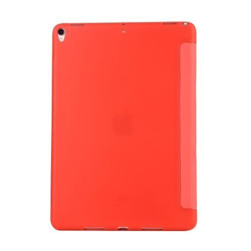 Trifold polohovací PU kožené pouzdro na iPad Pro 10.5 - červené