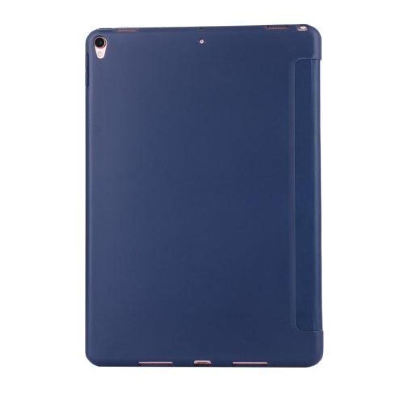 Trifold polohovací PU kožené pouzdro na iPad Pro 10.5 - tmavěmodré