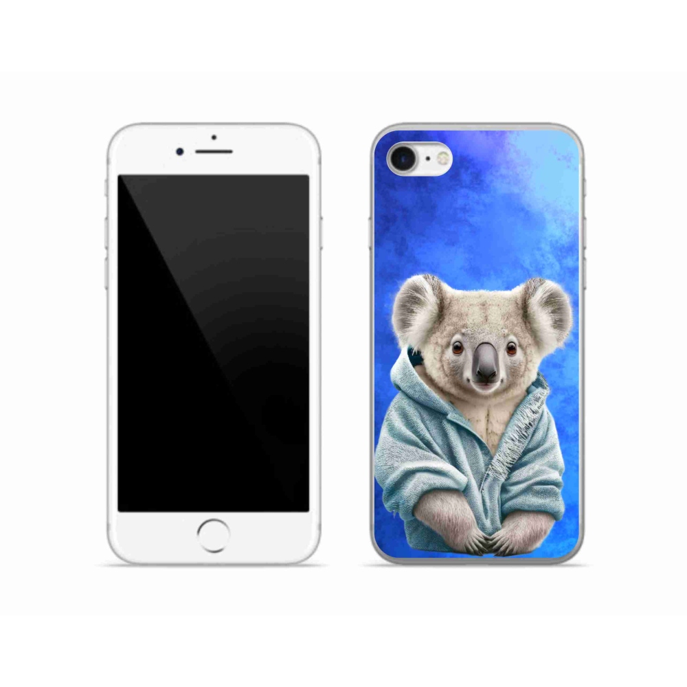 Gelový kryt mmCase na iPhone SE (2022) - koala ve svetru