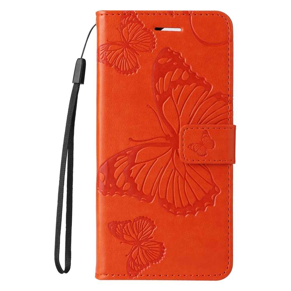 Big Butterfly knížkové pouzdro na Huawei Nova Y61 - oranžové