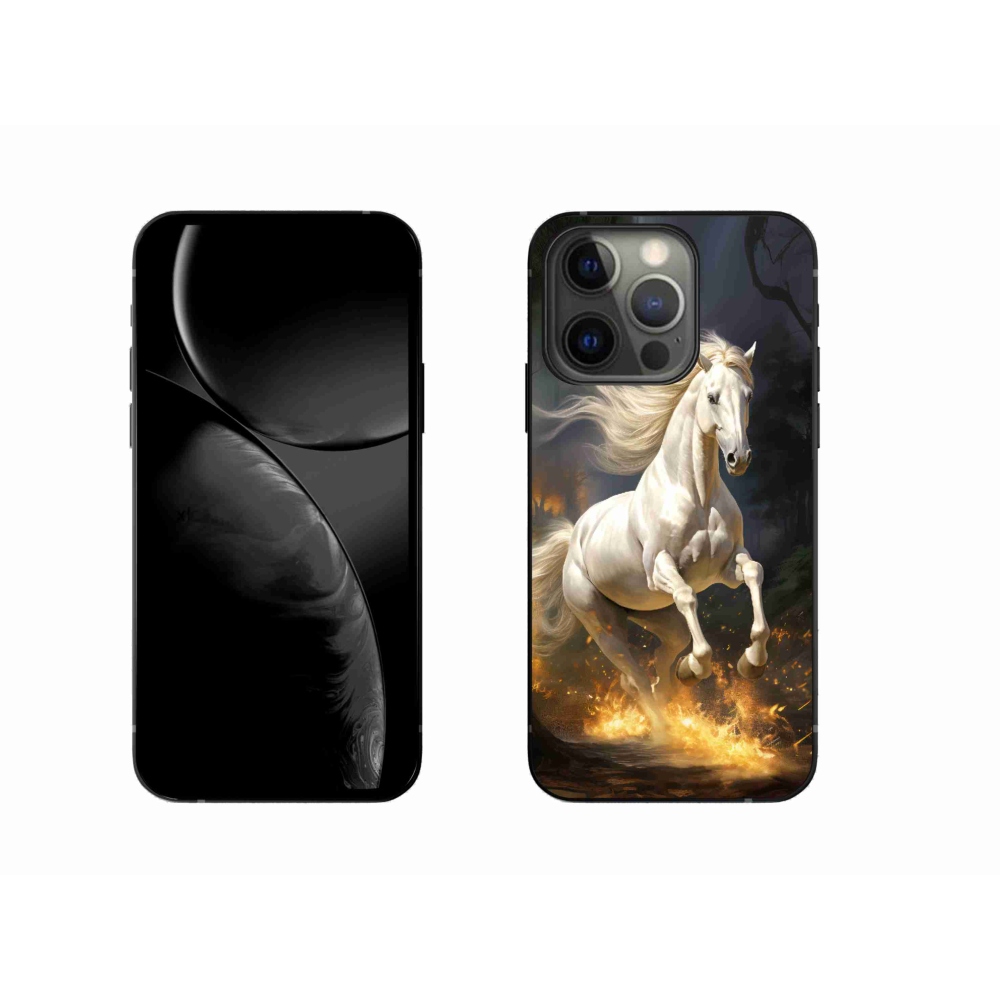 Gelový kryt mmCase na iPhone 13 Pro - bílý kůň 2