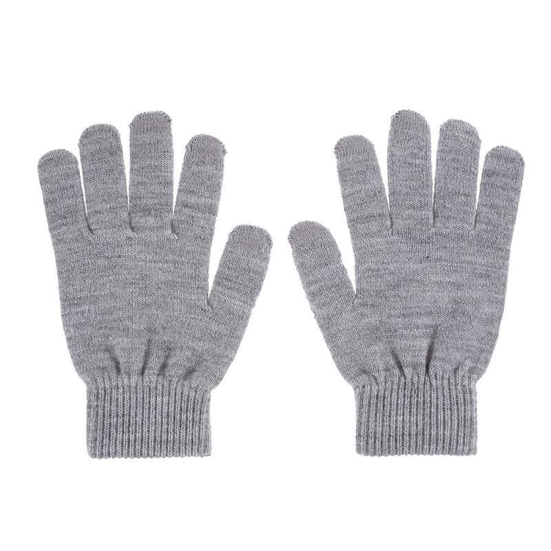 Univerzální dotykové zimní rukavice na mobil - světlešedé