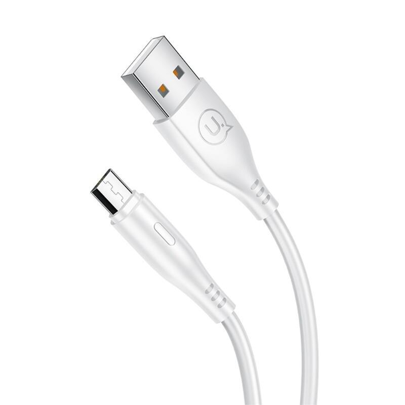 USMS nabíjecí a propojovací micro USB kabel 1m pro nabíjení a synchronizaci - bílý