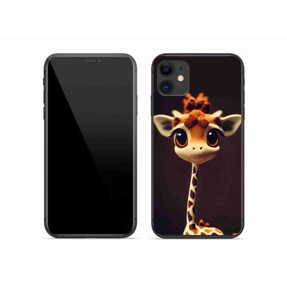 Gelový kryt mmCase na iPhone 11 - malá žirafa