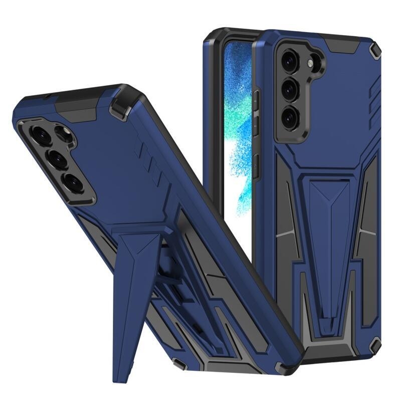 V-Shape odolný hybridní kryt na mobil Samsung Galaxy S21 FE 5G - modrý