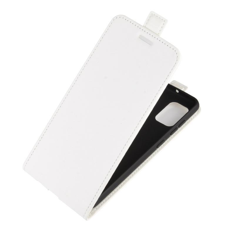 Vertical PU kožené flipové pouzdro na mobil Samsung Galaxy A31 - bílé