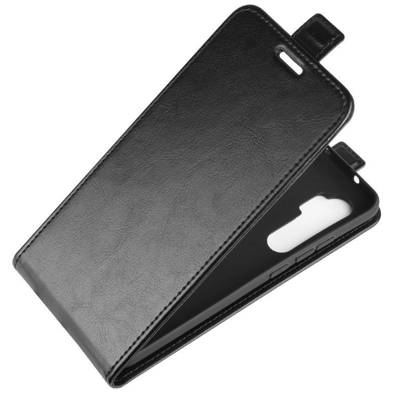 Vertical PU kožené flipové pouzdro na mobil Xiaomi Mi Note 10 Lite - černé