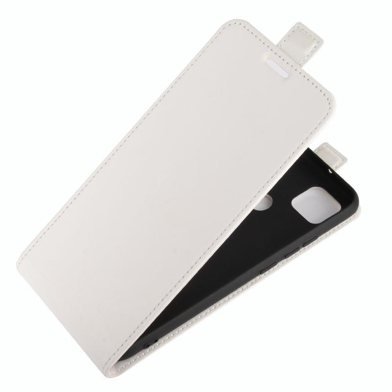 Vertical PU kožené flipové pouzdro na mobil Xiaomi Redmi 9C - bílé
