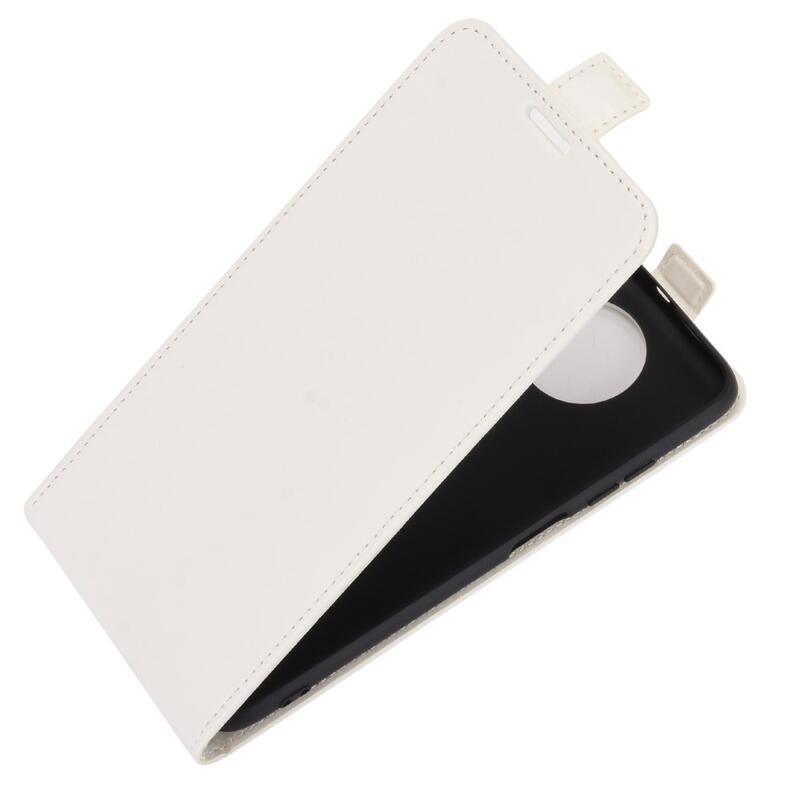 Vertical PU kožené flipové pouzdro na mobil Xiaomi Redmi Note 9T 5G - bílé