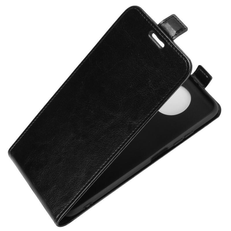 Vertical PU kožené flipové pouzdro na mobil Xiaomi Redmi Note 9T 5G - černé