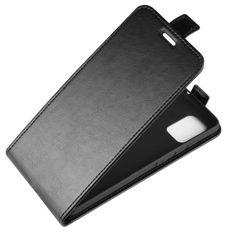 Vertical PU kožené flipové pouzdro pro telefon Samsung Galaxy A51 5G - černé