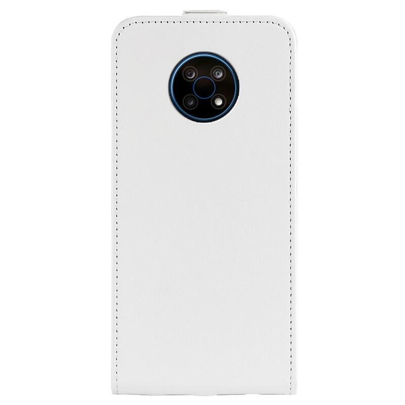Vertical PU kožené peněženkové pouzdro na mobil Nokia G50 - bílé