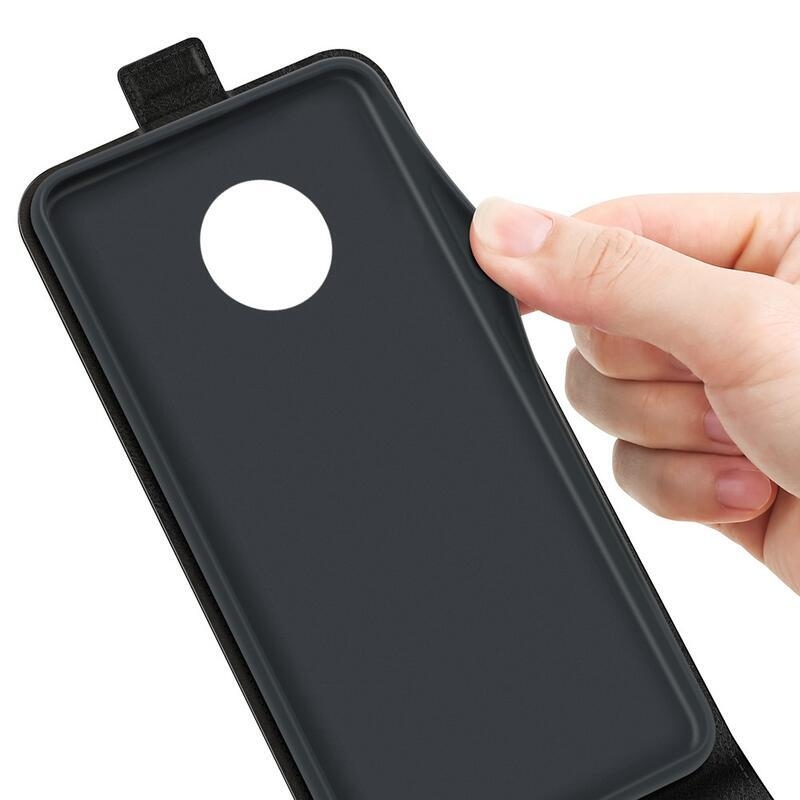 Vertical PU kožené peněženkové pouzdro na mobil Nokia G50 - černé
