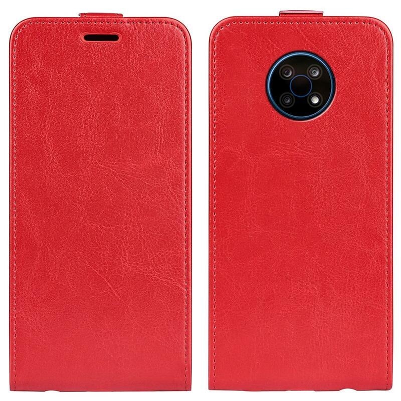 Vertical PU kožené peněženkové pouzdro na mobil Nokia G50 - červené