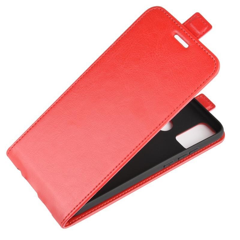 Vertical PU kožené pouzdro na mobil Honor 9X Lite - červené