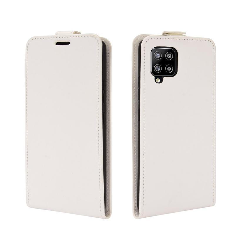 Vertical PU kožené pouzdro na mobil Samsung Galaxy A42 5G - bílé