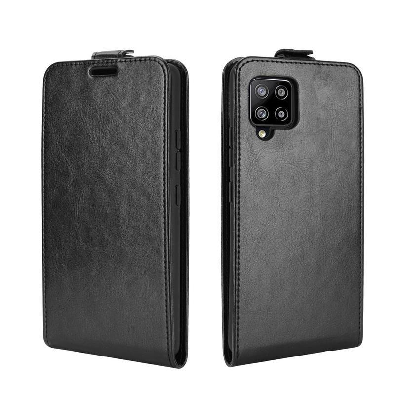 Vertical PU kožené pouzdro na mobil Samsung Galaxy A42 5G - černé