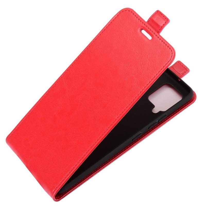 Vertical PU kožené pouzdro na mobil Samsung Galaxy A42 5G - červené
