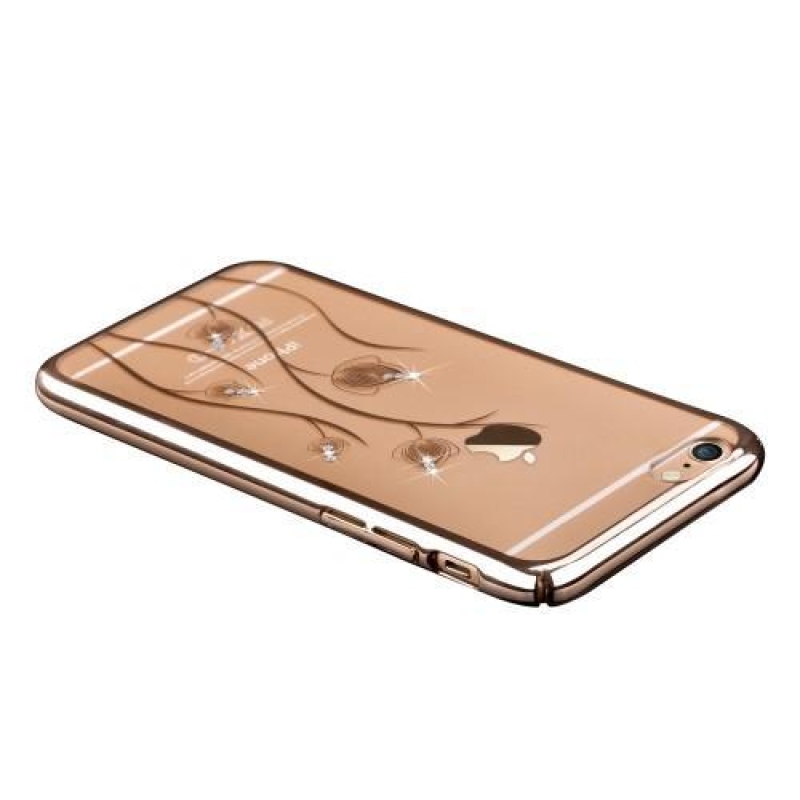 Voun plastový obal s krystaly na iPhone 6 Plus a 6s Plus - zlatý