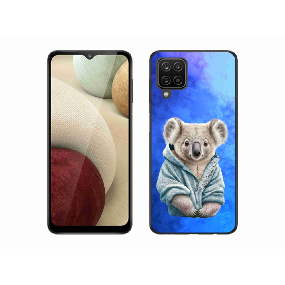 Gelový kryt mmCase na Samsung Galaxy A12 - koala ve svetru