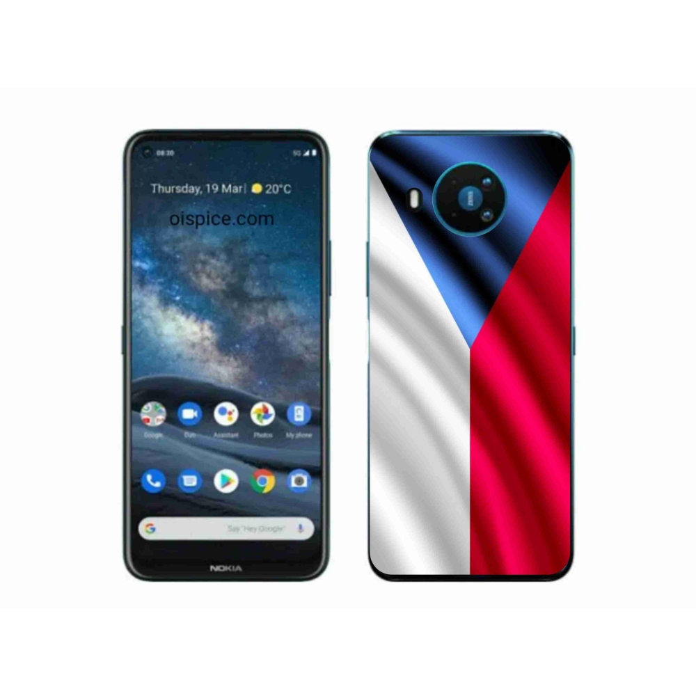 Gelový kryt mmCase na mobil Nokia 8.3 5G - česká vlajka