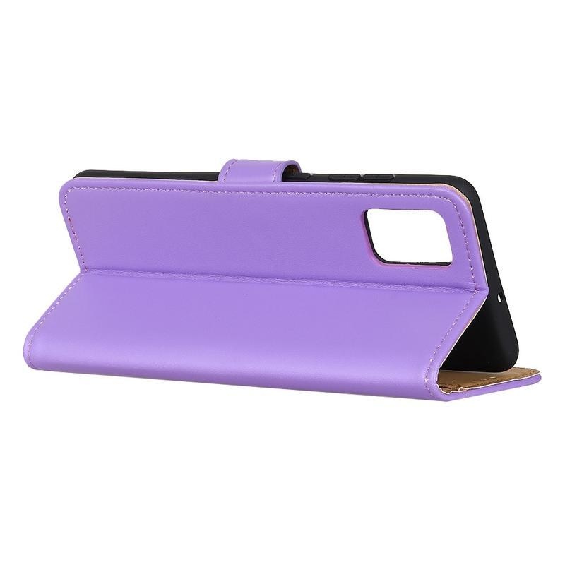 Wallet PU kožené peněženkové pouzdro na mobil Samsung Galaxy M31s - fialové