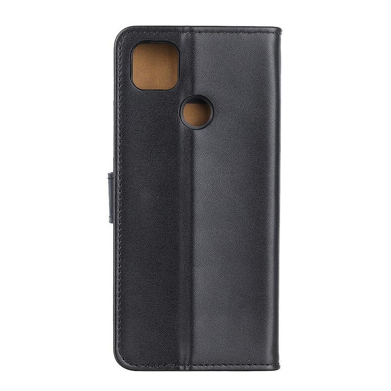 Wallet PU kožené peněženkové pouzdro na mobil Xiaomi Redmi 9C - černé