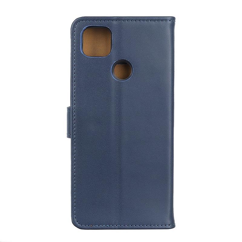 Wallet PU kožené peněženkové pouzdro na mobil Xiaomi Redmi 9C - modré