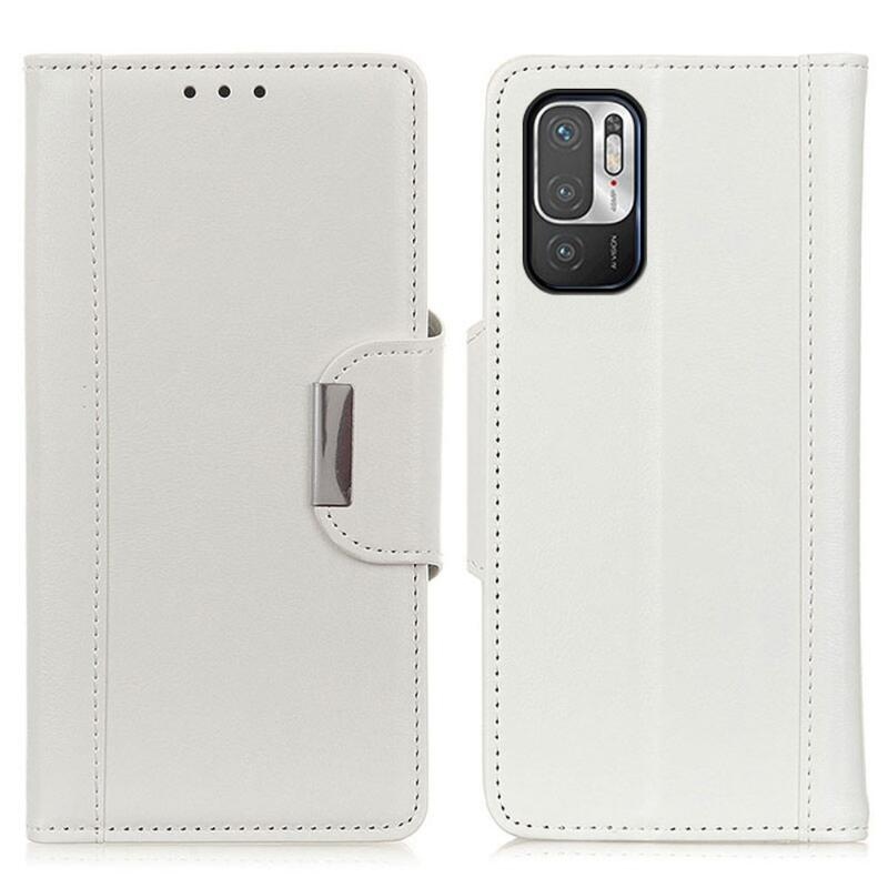 Wallet PU kožené peněženkové pouzdro na mobil Xiaomi Redmi Note 10 5G/Poco M3 Pro 4G/5G - bílé