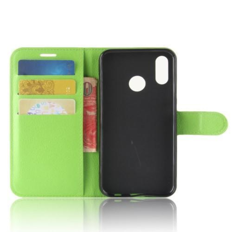Wallet PU kožené pouzdro na Huawei P20 Lite - zelené