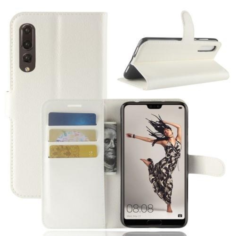 Wallet PU kožené pouzdro na Huawei P20 Pro - bílé