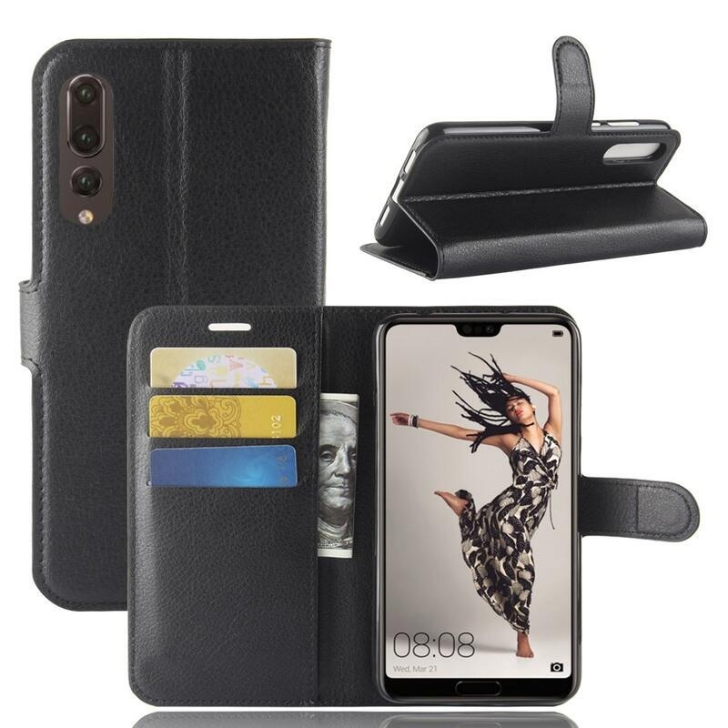 Wallet PU kožené pouzdro na Huawei P20 Pro - černé