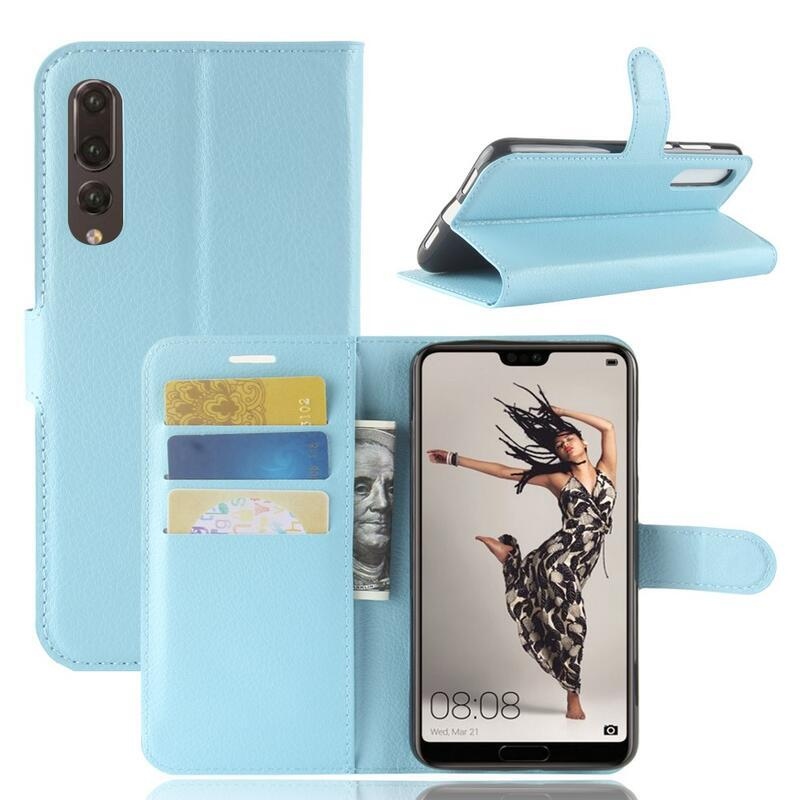 Wallet PU kožené pouzdro na Huawei P20 Pro - modré