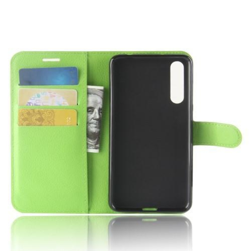 Wallet PU kožené pouzdro na Huawei P20 Pro - zelené