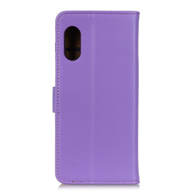 Wallet PU kožené pouzdro na mobil Samsung Galaxy Xcover Pro - fialové